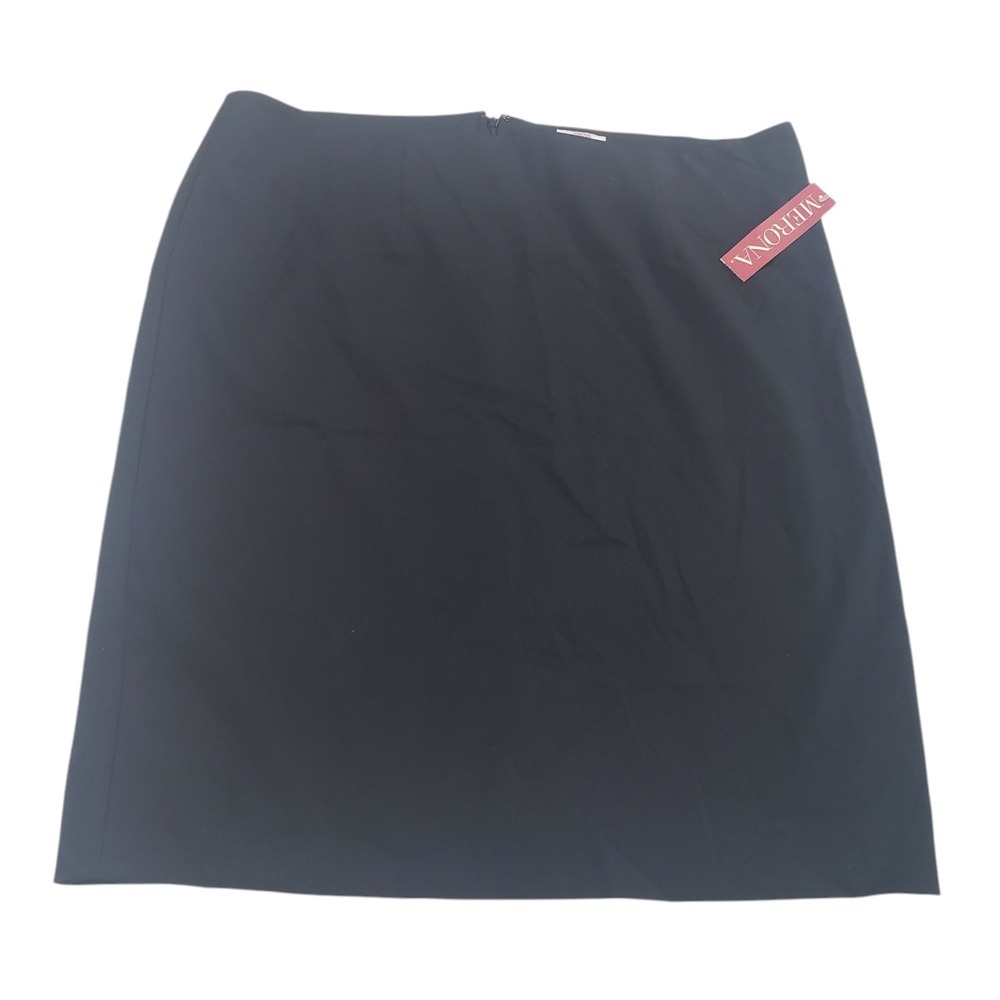Merona A Line Mini Skirt Womens Ebony 18 Stretch Extensible Lined Hook & Eye Zip